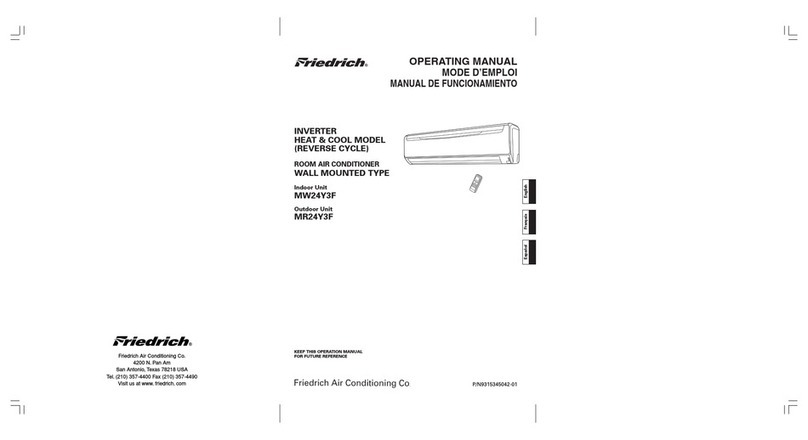 Friedrich MW24Y3F operating manual
