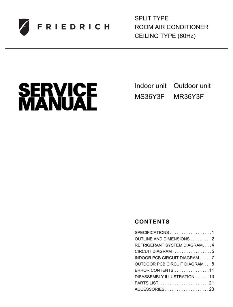 Friedrich MR36Y3F User manual Friedrich MR36Y3F User manual