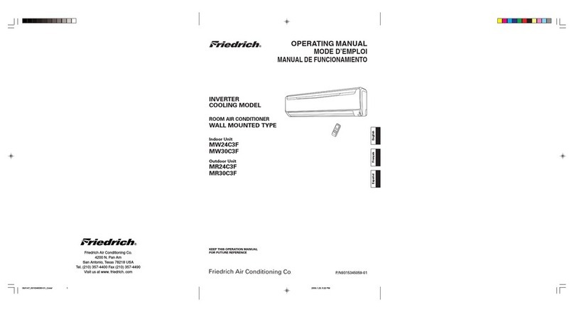 Friedrich MR09Y1F operating manual