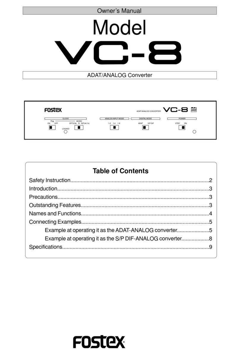 Fostex VC-8 owner's manual