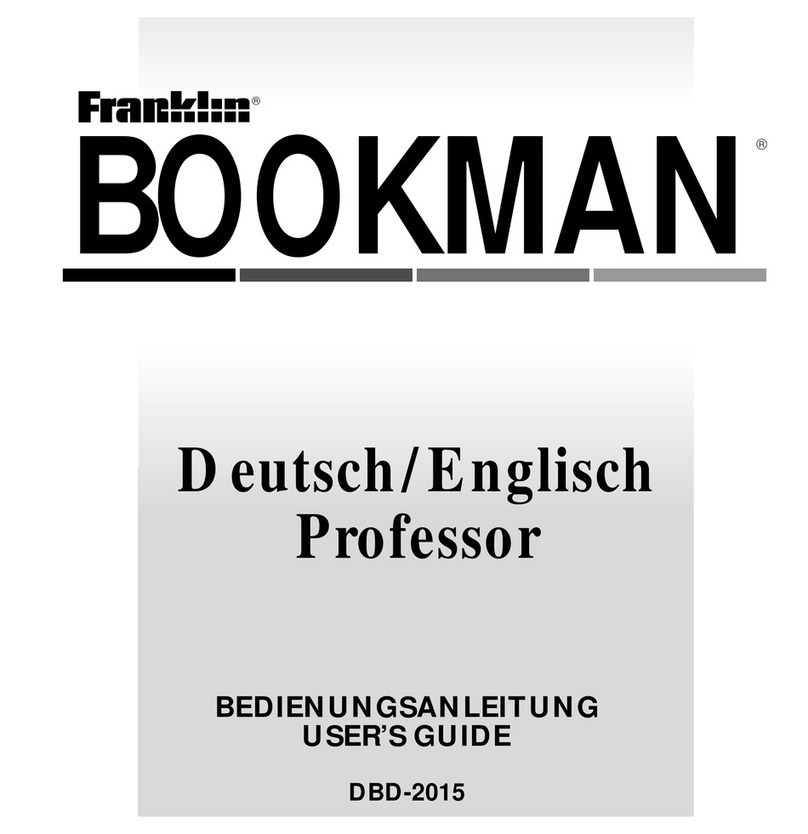 Franklin BOOKMAN DBD-2015 User manual