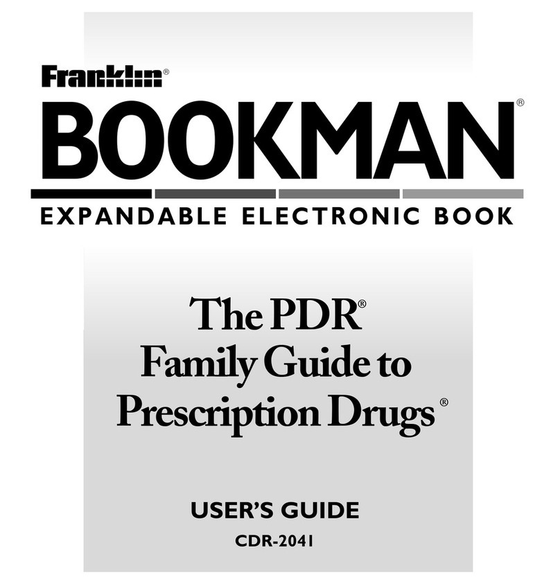 Franklin BOOKMAN CDR-2041 User manual Franklin BOOKMAN CDR-2041 User manual