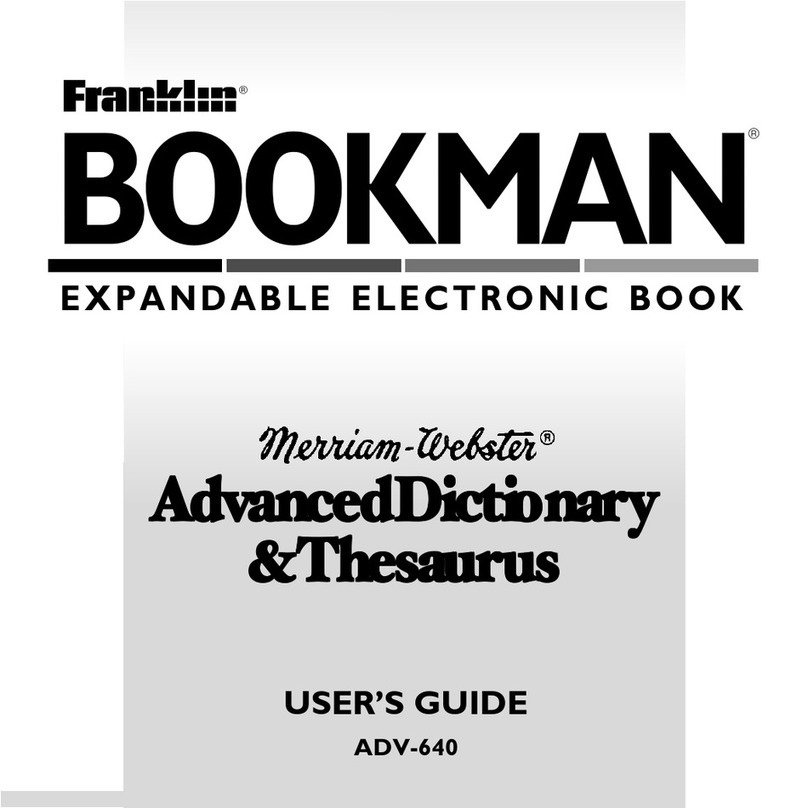 Franklin Bookman Merriam-Webster ADV-640 user guide