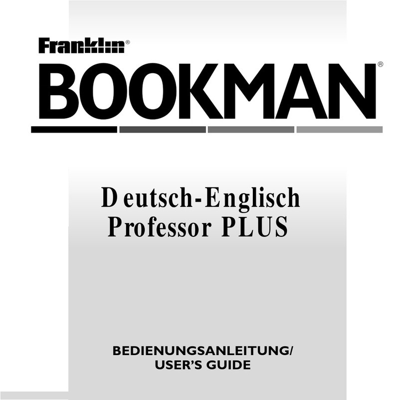 Franklin Bookman BDK-1460 user guide