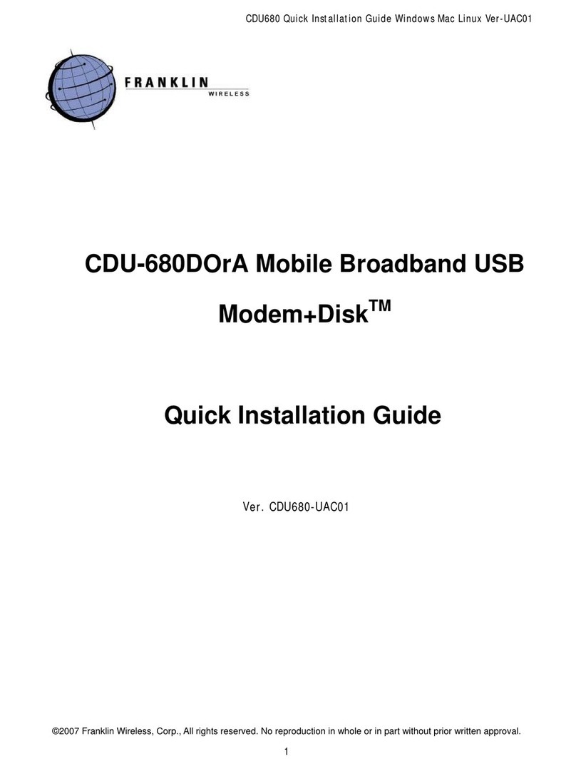 Franklin Modem+Disk CDU-680DOrA User manual