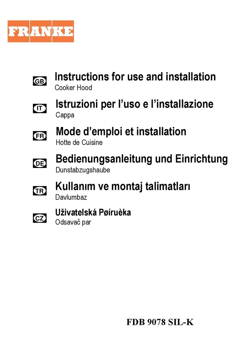 Franke FDB 9078 SIL-K Instructions for use and installation