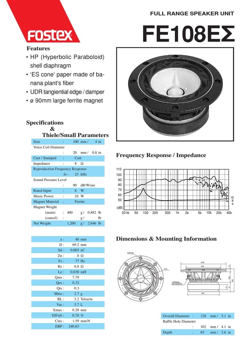 Fostex FE108E Sigma User manual