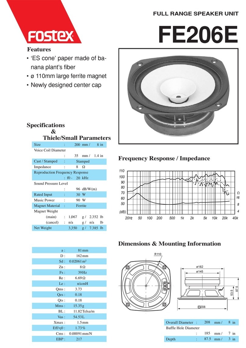 Fostex FE206E User manual