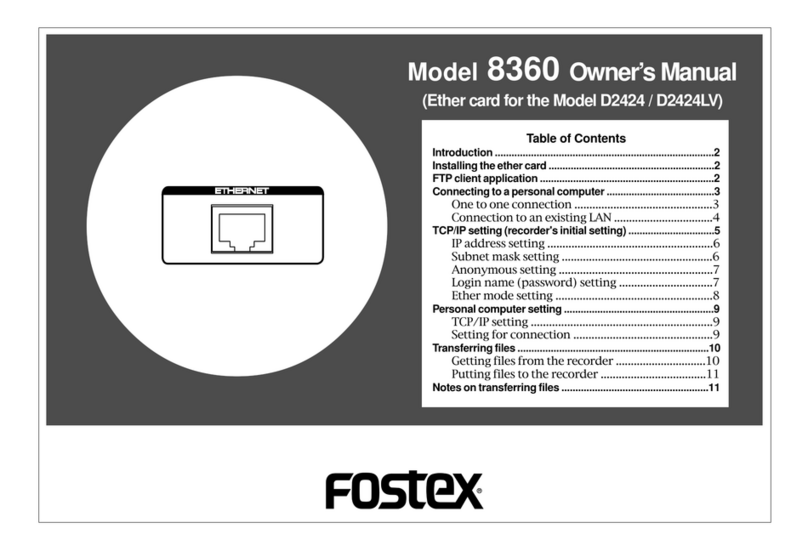 Fostex 8360 owner's manual