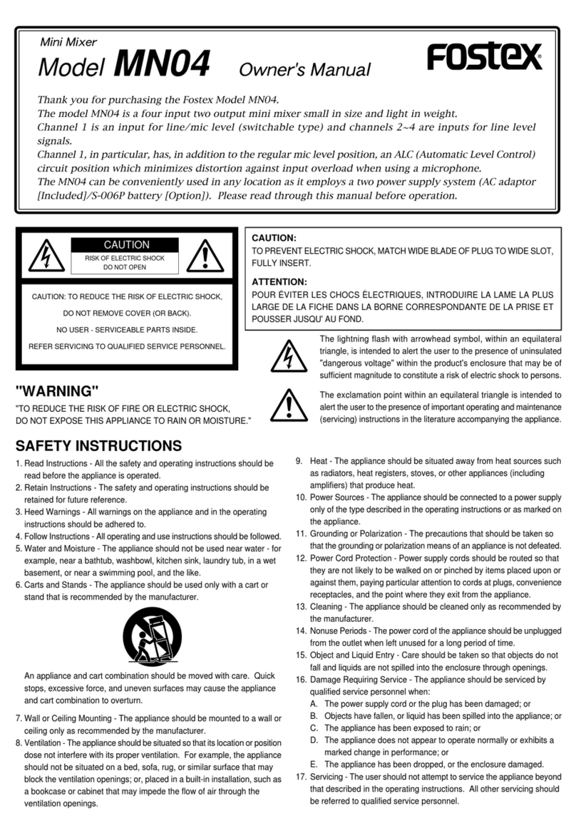 Fostex MN-04 owner's manual