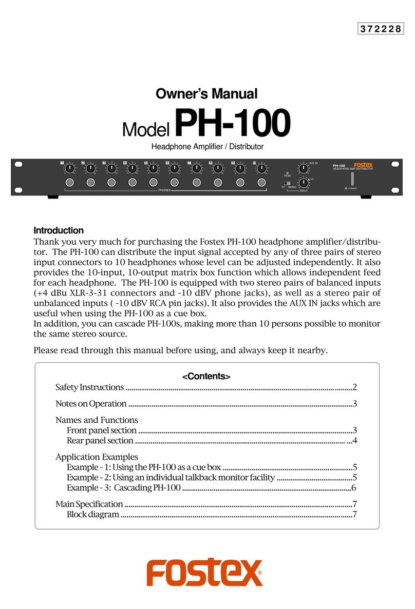 Fostex PH-100 owner's manual