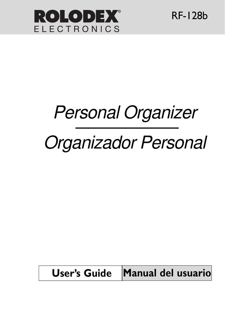 Franklin Rolodex RF-128b user guide