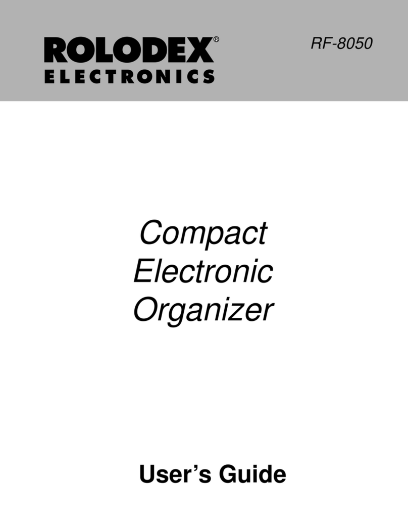 Rolodex Compact Electronic Organizer RF-8050 User manual