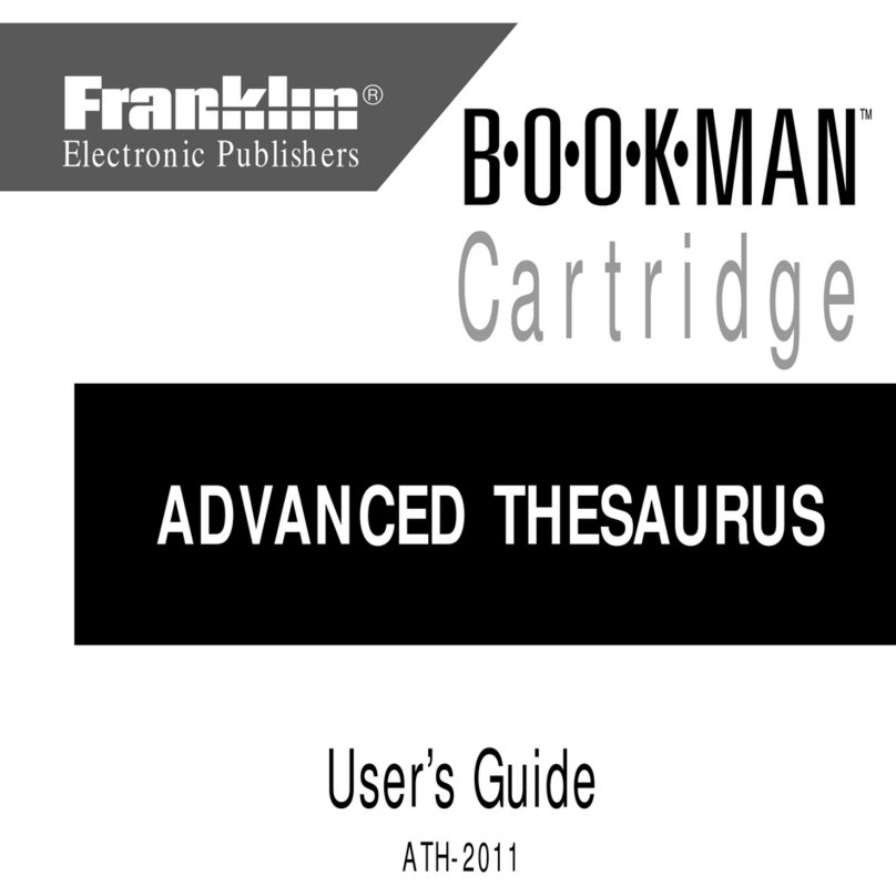 Franklin BOOKMAN ATH-2011 user guide