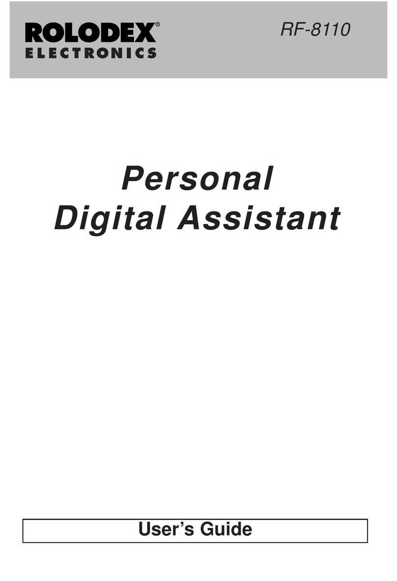 Rolodex Agenda Digital Personal RF-8110 User manual