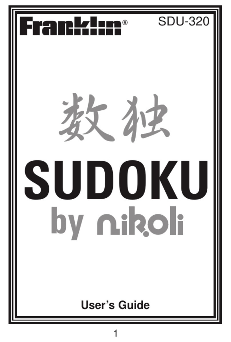 Franklin SUDOKU SDU-320 user guide Franklin SUDOKU SDU-320 user guide