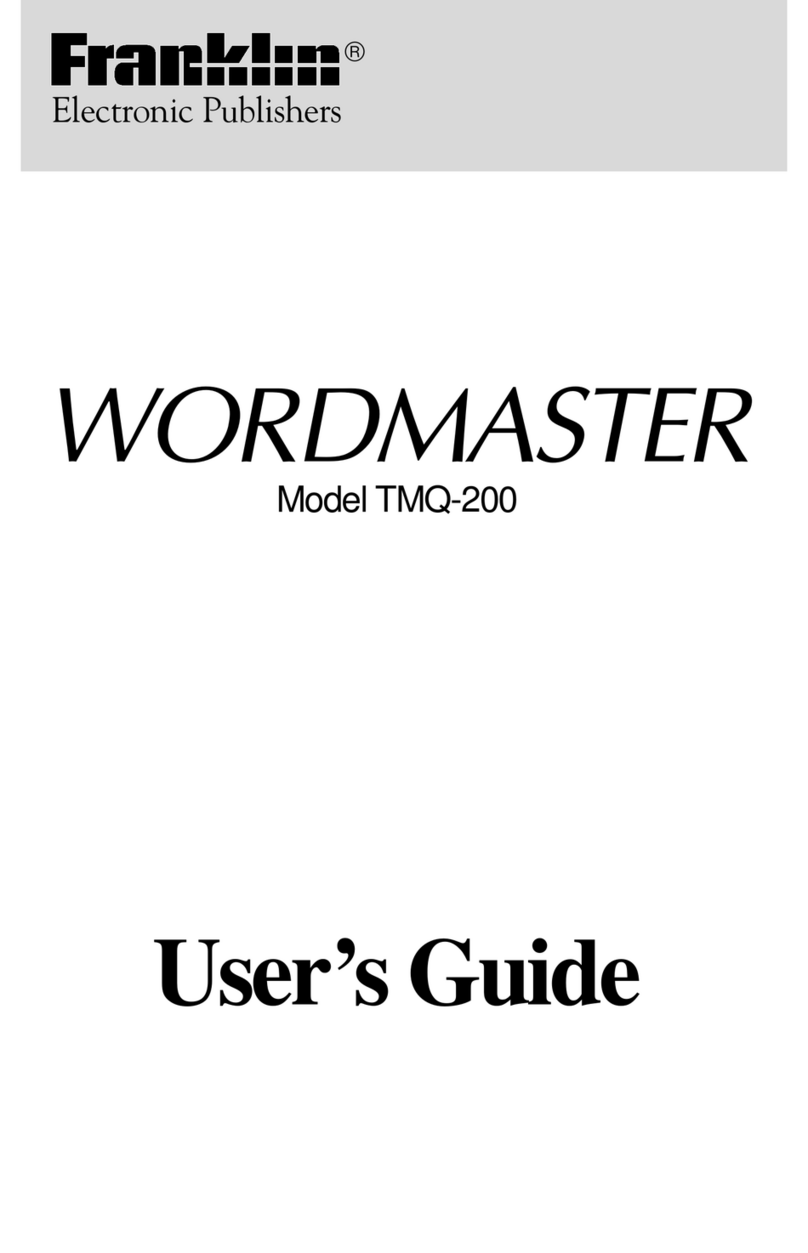 Franklin WORDMASTER TMQ-200 user guide