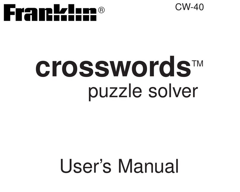 Franklin crosswords CW-40 user manual