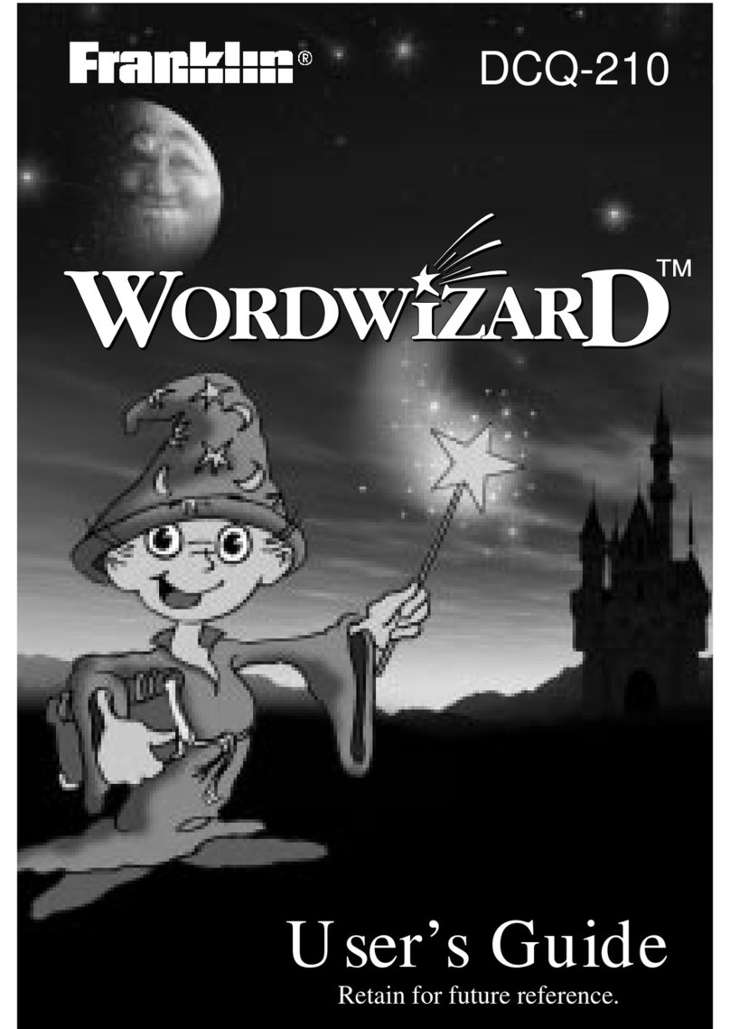 Franklin WordWizard DCQ-210 user guide Franklin WordWizard DCQ-210 user guide