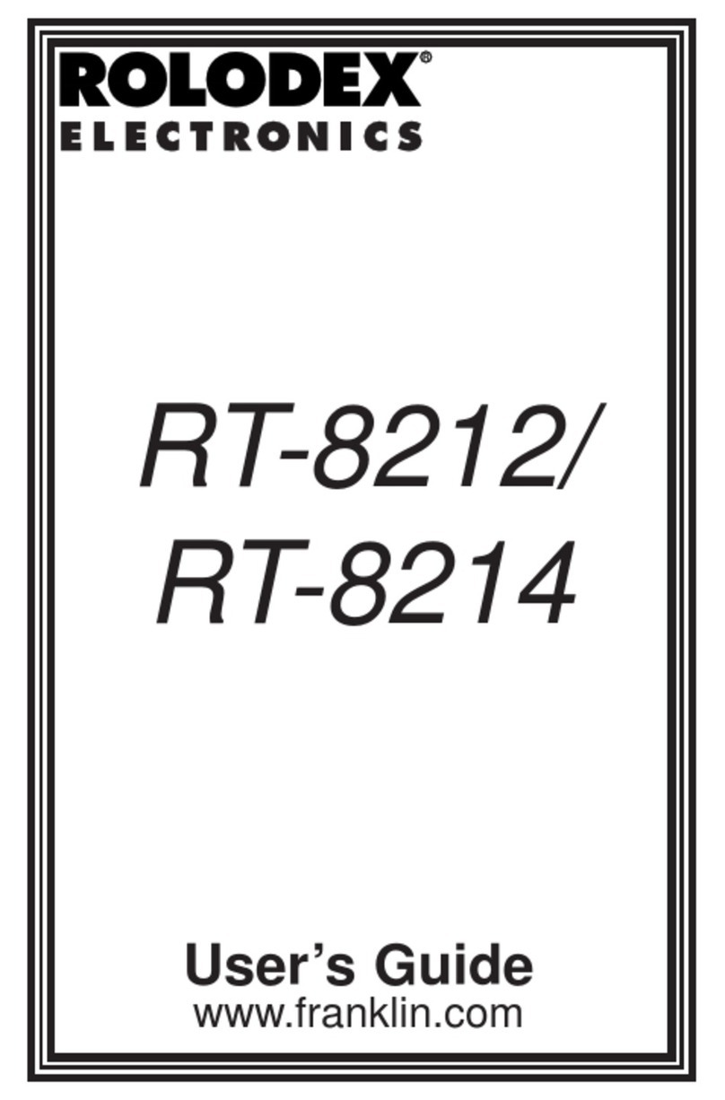 Franklin Rolodex RT-8214 user guide