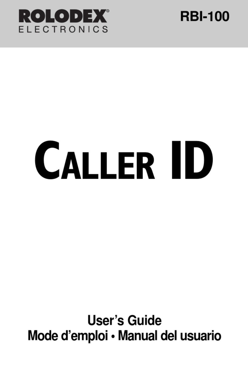 Rolodex CALLER ID RBI-100 User manual