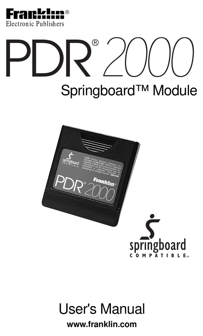 Franklin SpringboardTM Module PDR 2000 user manual