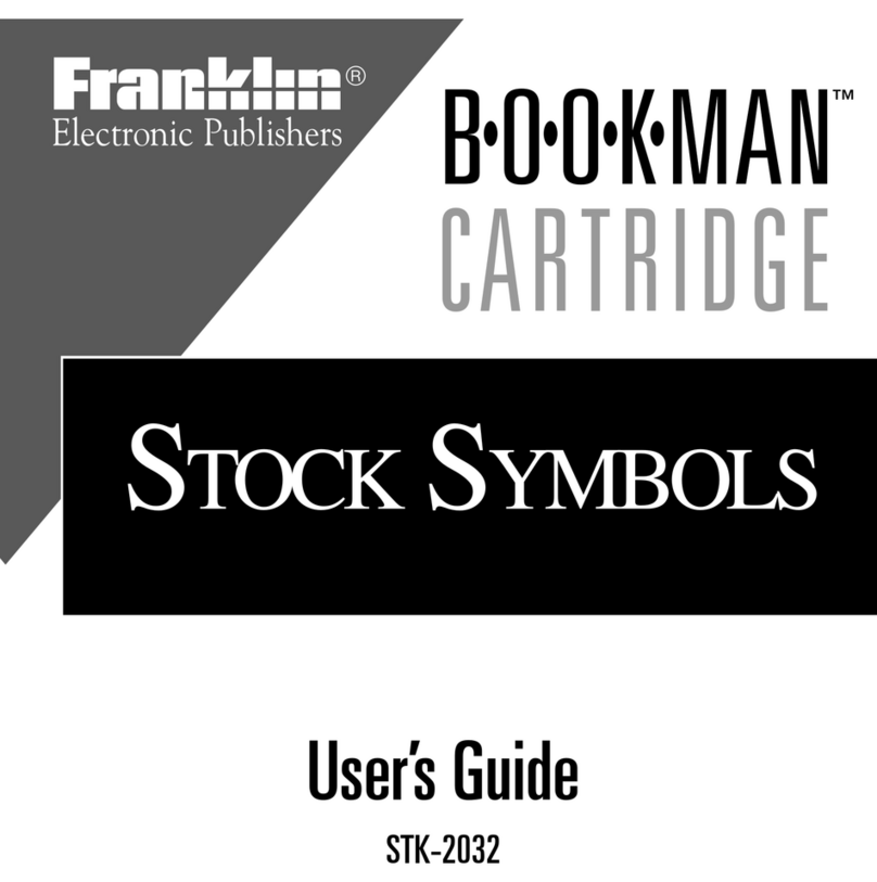 Franklin BOOKMAN STK-2032 user guide