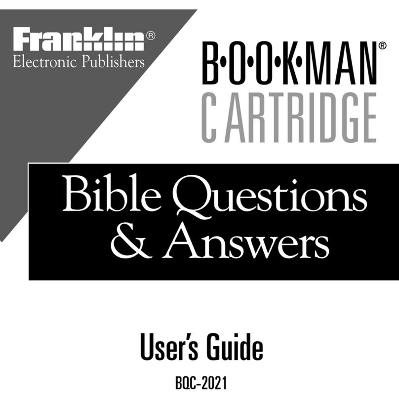 Franklin BOOKMAN BQC-2021 user guide