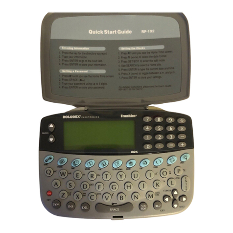 Franklin Rolodex RF-192 User manual