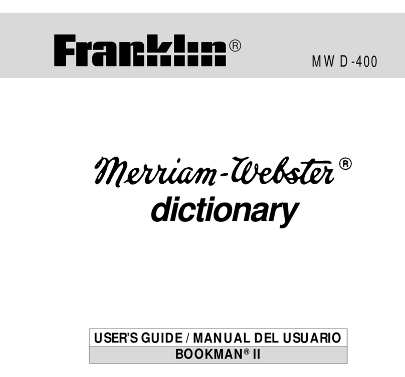 Franklin Merriam-Webster Dictionary MWD-400 user guide