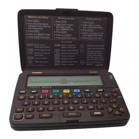 Franklin BOOKMAN KJB-440 user guide