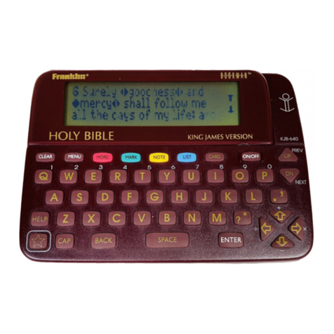 Franklin BOOKMAN KJB-640 User manual