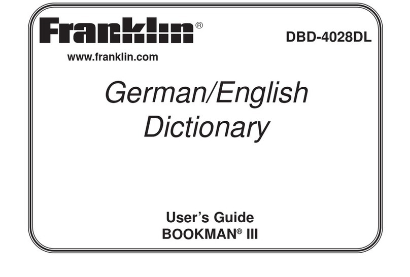 Franklin German/English Dictionary DBD-4028DL user guide