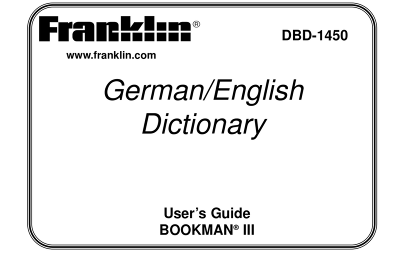 Franklin German/English Dictionary DBD-1450 user guide