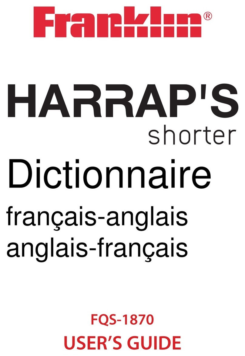 Franklin Dictionnaire FQS-1870 User manual