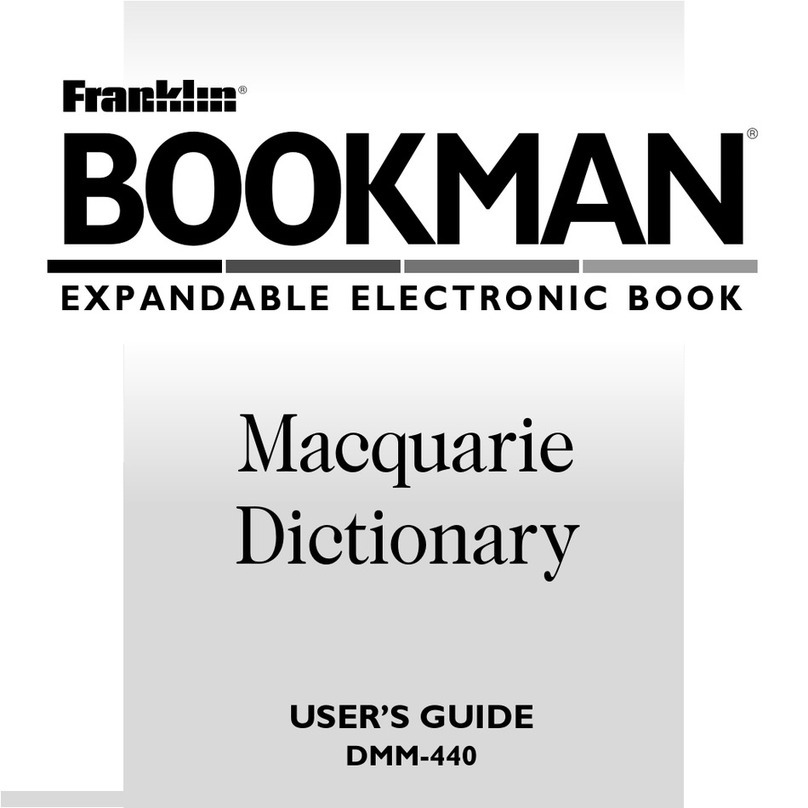 Franklin BOOKMAN DMM-440 User manual