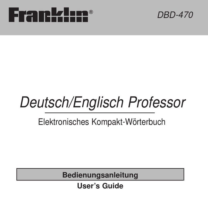 Franklin Deutsch/Englisch Professor DBD-470 User manual