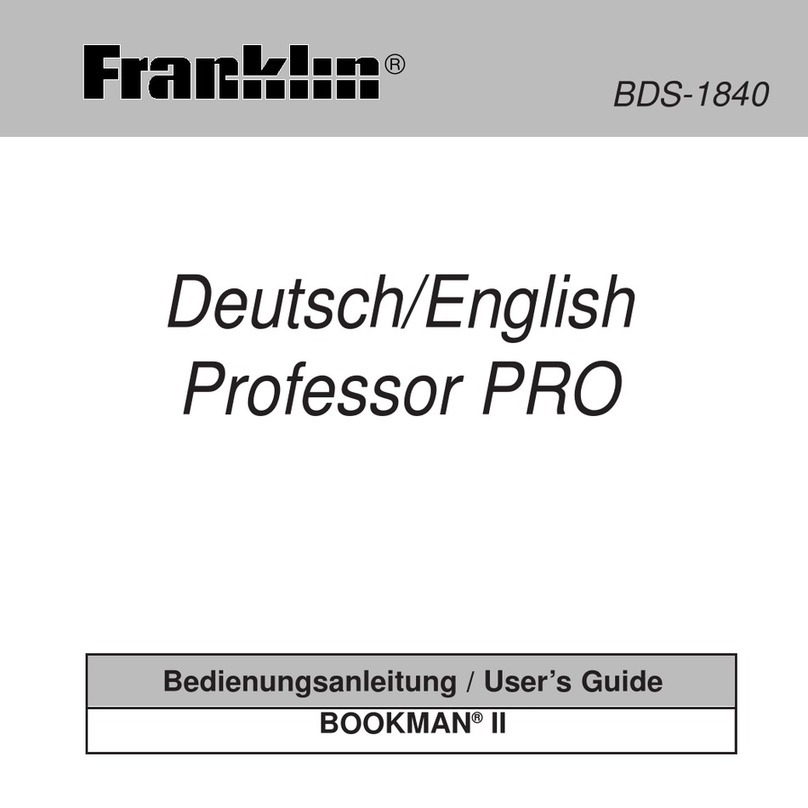 Franklin Deutsch/English Professor PRO BDS-1840 user guide Franklin Deutsch/English Professor PRO BDS-1840 user guide