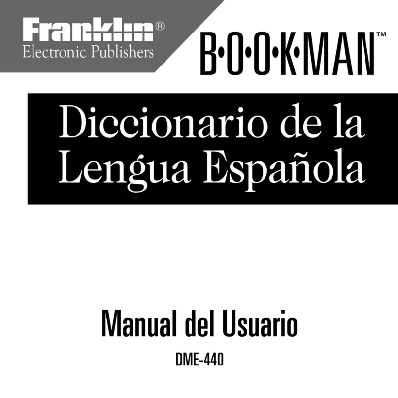 Franklin BOOKMAN DME-440 user manual