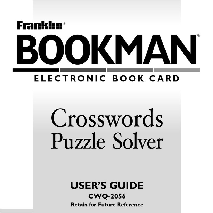 Franklin BOOKMAN CWQ-2056 user guide