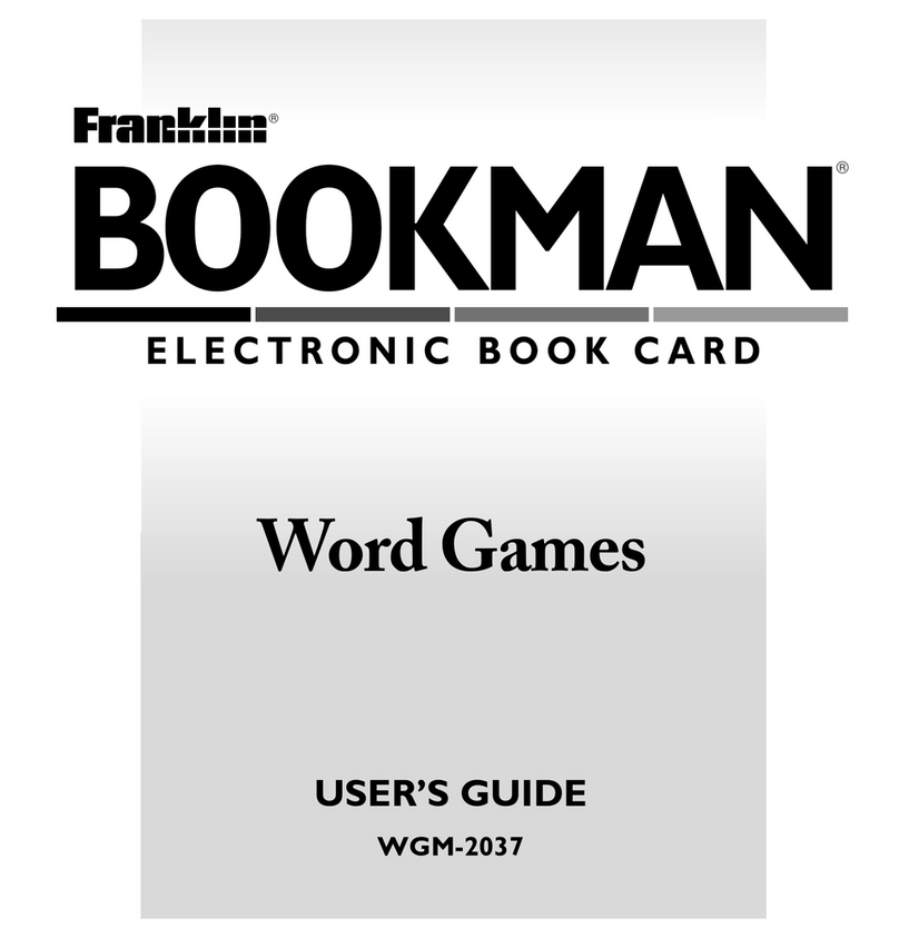 Franklin BOOKMAn WGM-2037 user guide