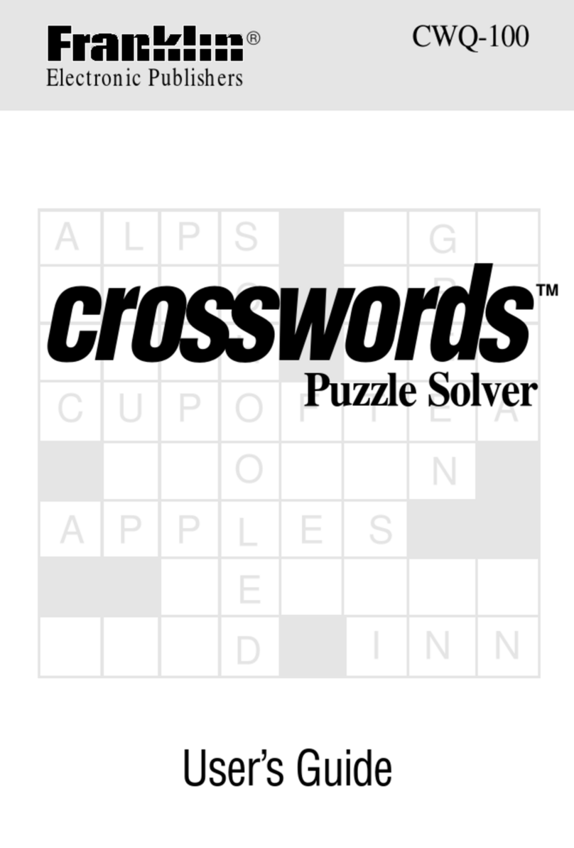 Franklin CROSSWORDS CWQ-100 user guide