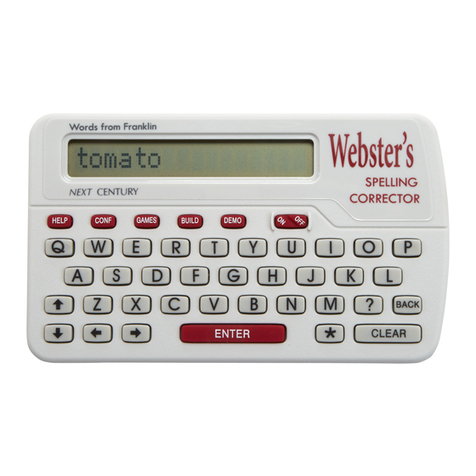 Franklin Webster's Spelling Corrector NCS-100 User manual