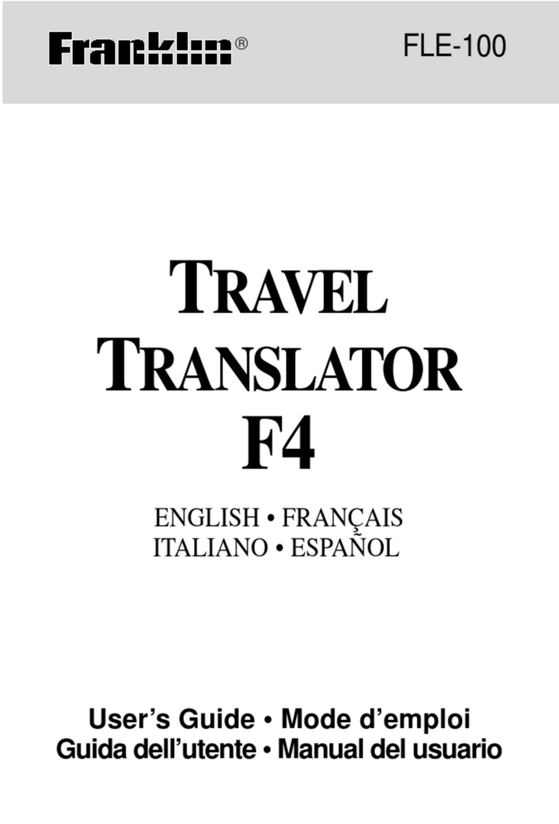 Franklin Travel Translator F4 FLE-100 user guide