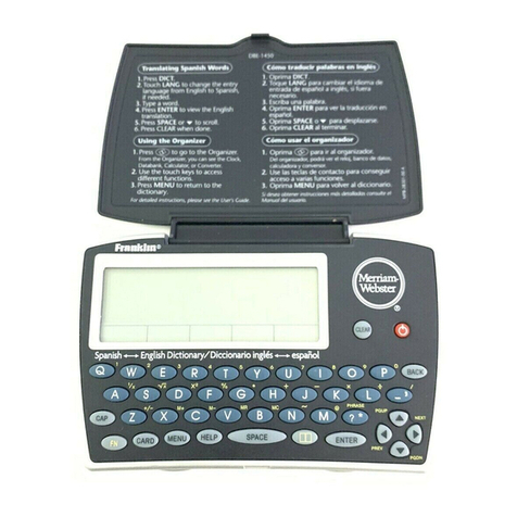 Franklin Spanish <> English Dictionary DBE-1450 User manual
