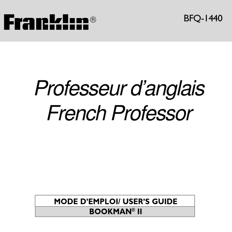 Franklin Professeur d'anglais French Professor... user guide