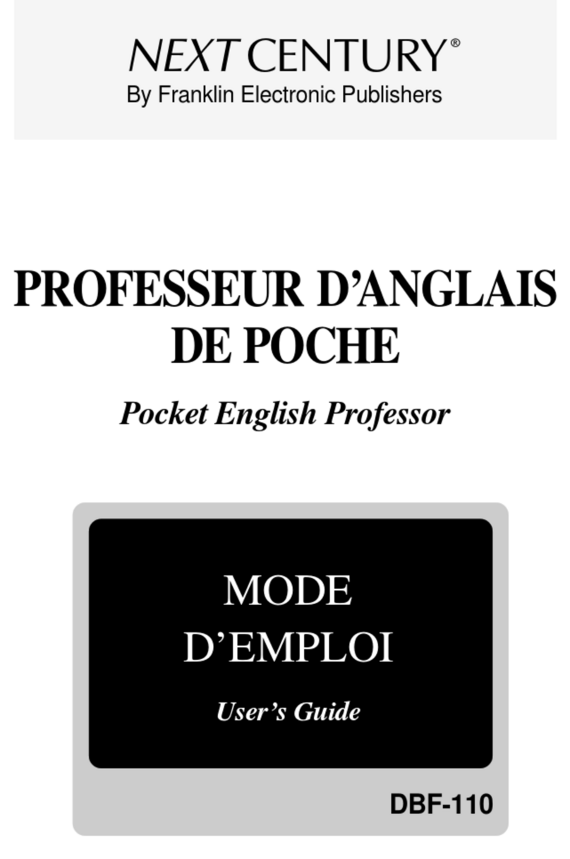 Franklin Pocket English Professor DBF-110 user guide