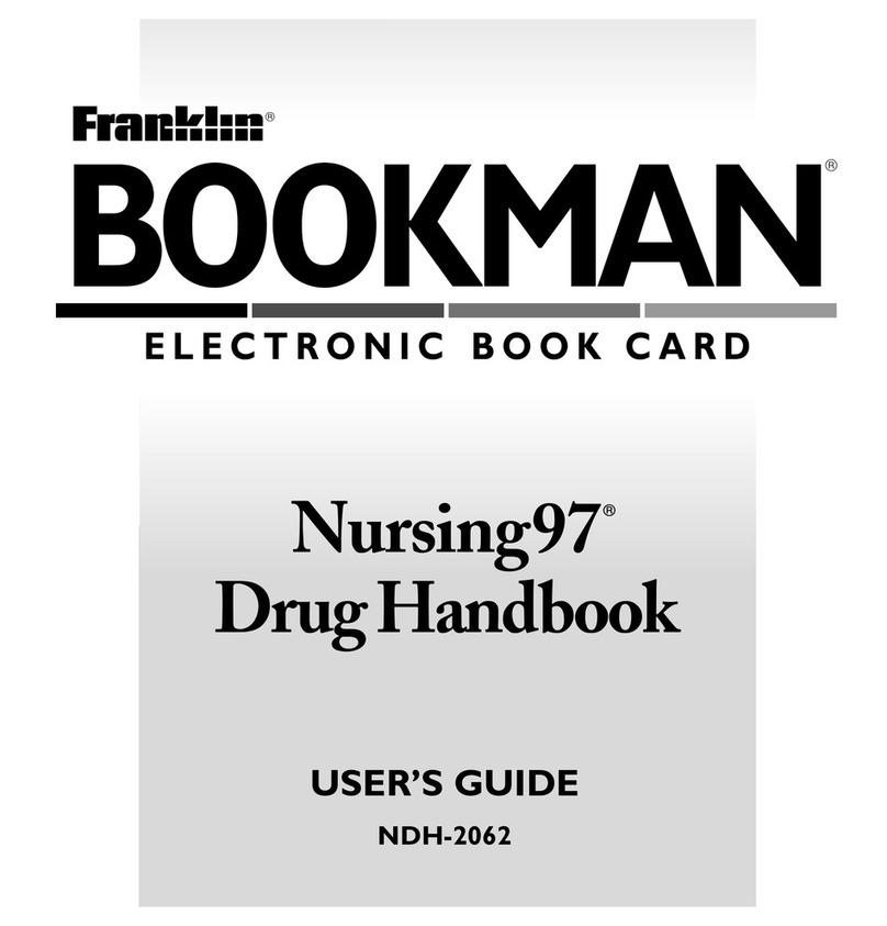 Franklin Nursing97 Drug Handbook NDH-2062 User manual