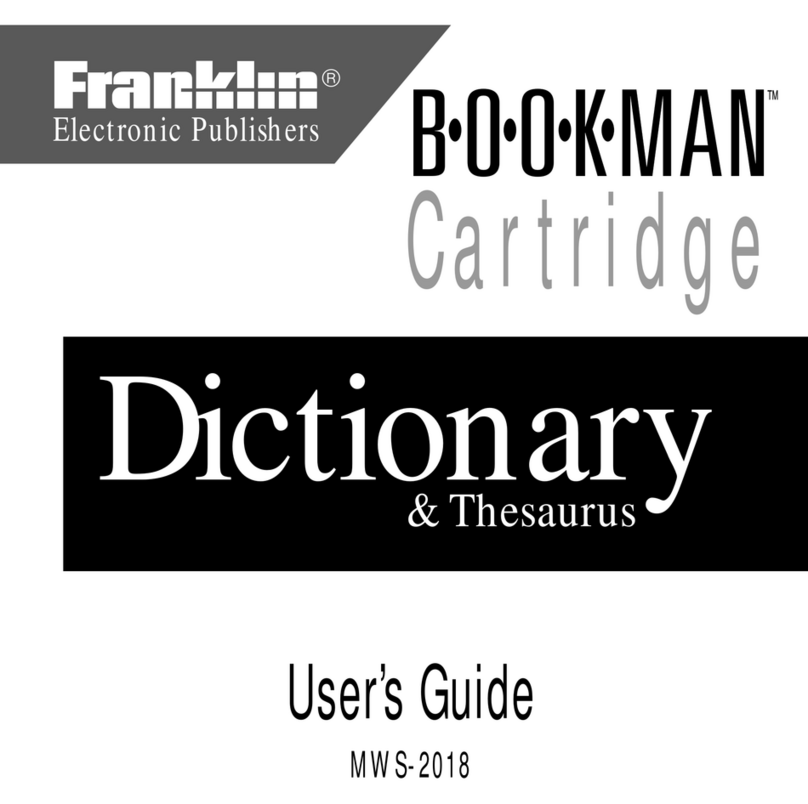 Franklin BOOKMAN MWS-2018 user guide