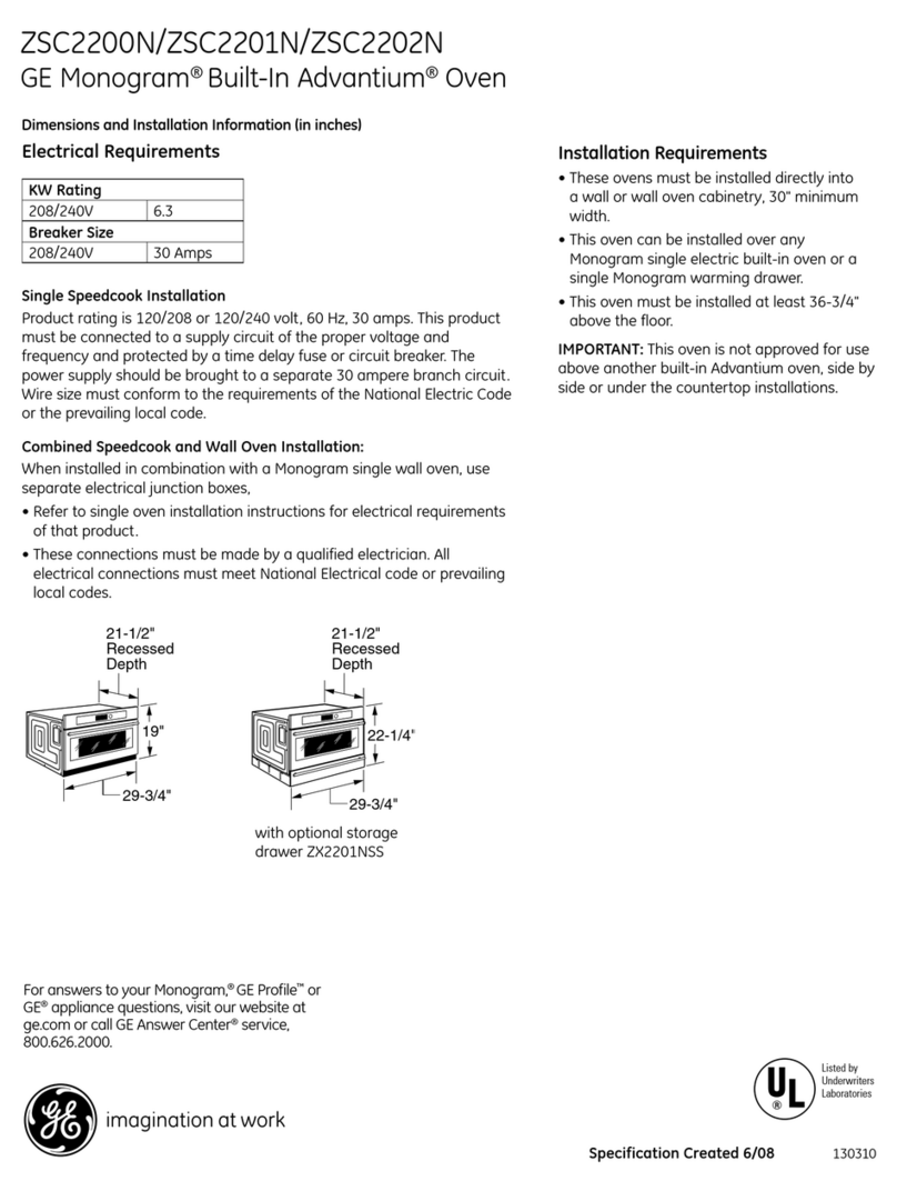GE Monogram ZSC2201NSS User manual